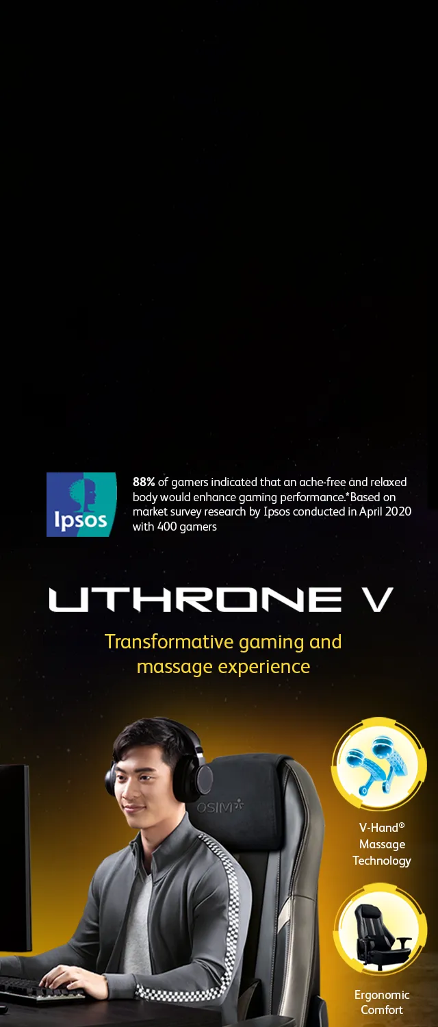 uThrone V Gaming Massage Chair OSIM Singapore