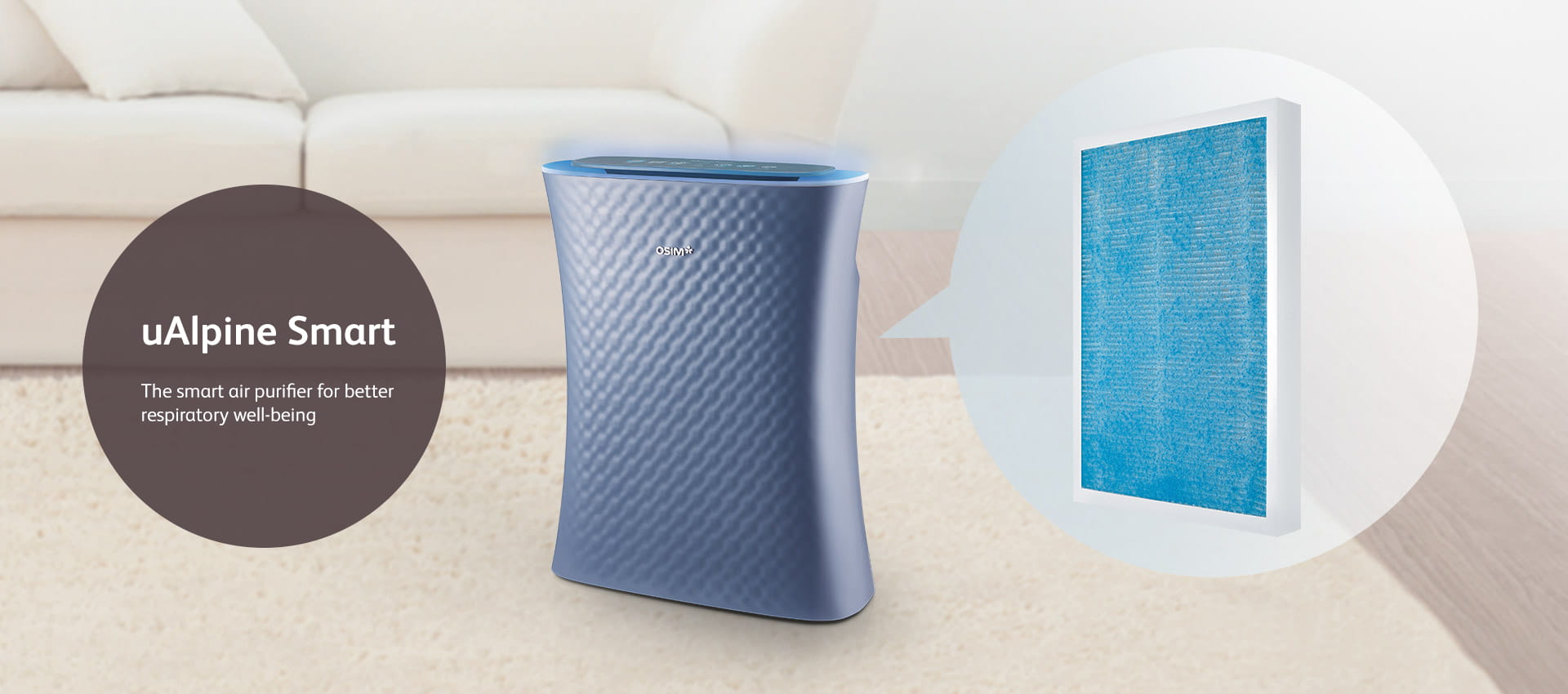 HEPA Filter for uAlpine Smart Air Purifier | OSIM Singapore
