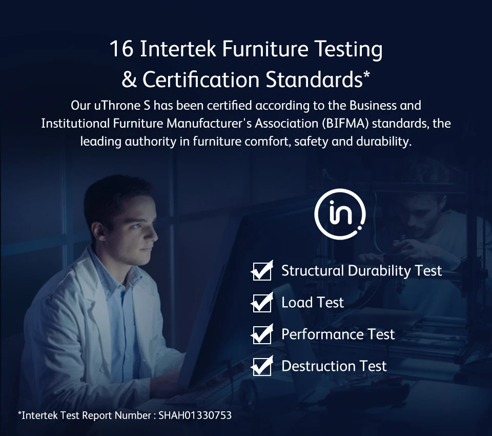 uThrone S Gaming Chair Furniture Testing and Certification Standards
